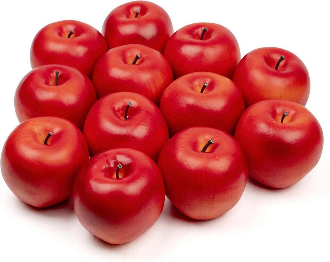 12 Pcs 3inch Fake Apples Decoration Artificial Apples Fake Fruits(Red)